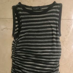 DOLCE & GABANA thin long, stripe sleeveless top